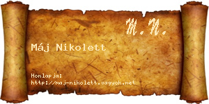 Máj Nikolett névjegykártya