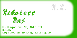 nikolett maj business card