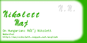 nikolett maj business card